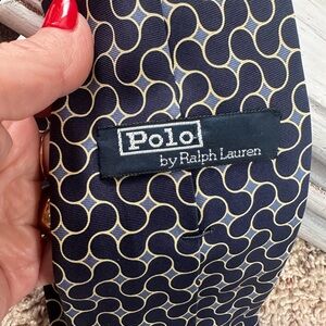 Polo by Ralph Lauren Blue and Yellow Patterned Tie